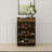 Shoe Cabinet, Walnut Brown Modern Minimalist 3-Layer Flip Bucket with Drawers, 31.5x11.8x20.5 Inches | Entryway | MDF-759967904