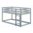 Solid Rubber Wooden Low Floor Platform Bed With Ladder And Full Length Guardrail-118769494