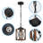 Rustic Farmhouse Pendant Light with Adjustable Chain, Industrial Metal Cage Hanging Lamp for Kitchen, Dining Room, Entryway