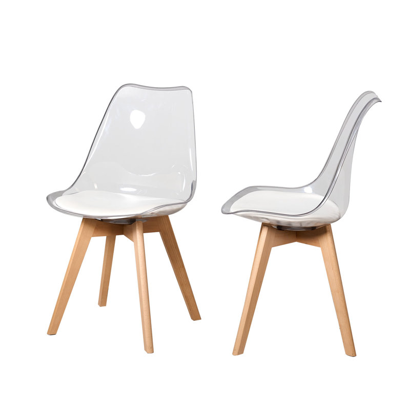 42.5cm H Leather Upholstered Full Back Side Chair, White
