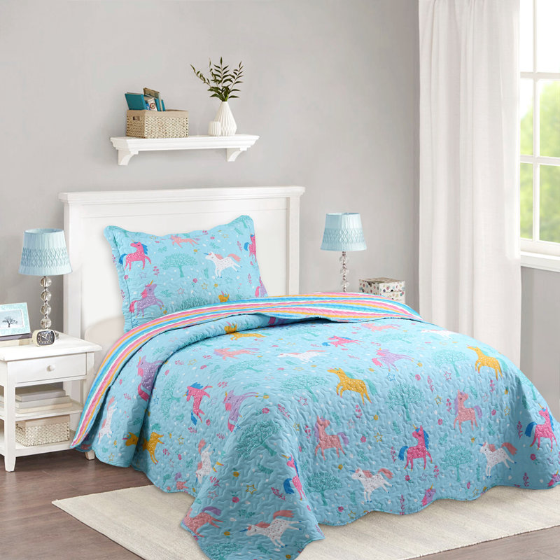 Polyester Twill Abstract Quilt, Twin Quilt + 1 Sham