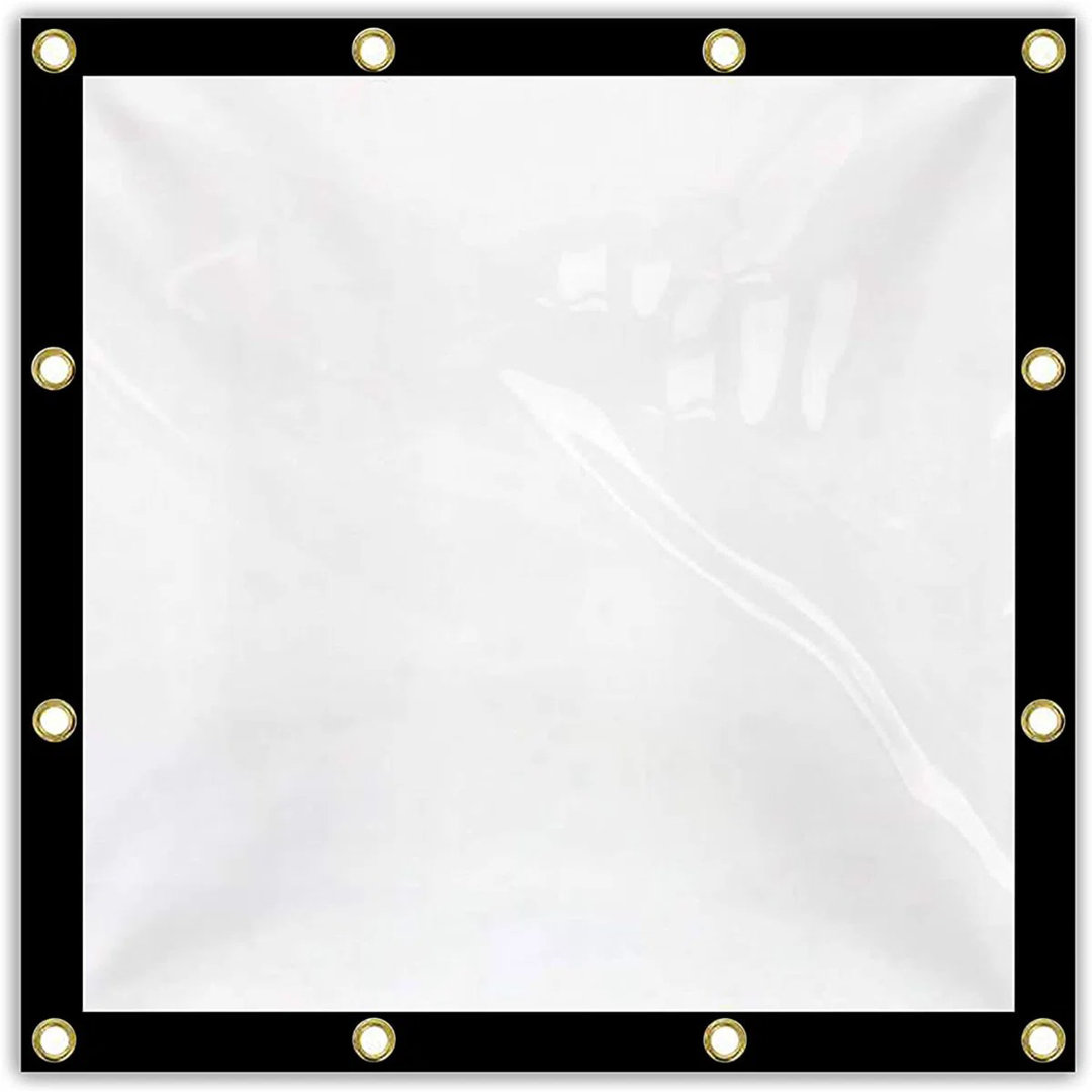 Clear Vinyl Tarps with Grommet, (Clear) 18 oz, 560 GSM 20 mil Waterproof & Tear Resistant Vinyl Coated PVC Material Tarpaulin, Perfect for Indoor & Ou