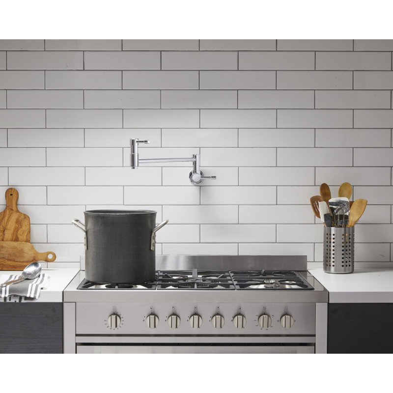 Melrose Wall Mount Pot Filler, Chrome