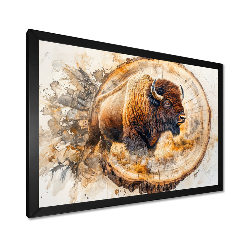 Genni - Animals Large Wall Art, H 12 po x l 20 po, Cadre simple, Noir