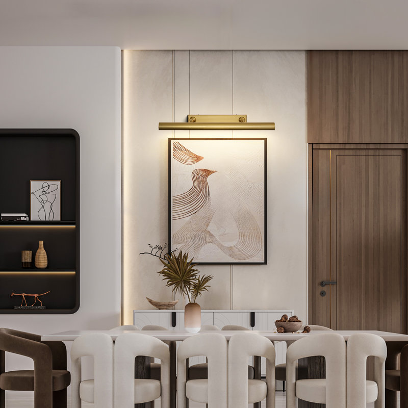 Lampe pour tableau en laiton brossé à intensité variable, 30 pouces