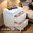 Nightstand with Adjustable Led Light and 2 Drawers-86674878-86674876
