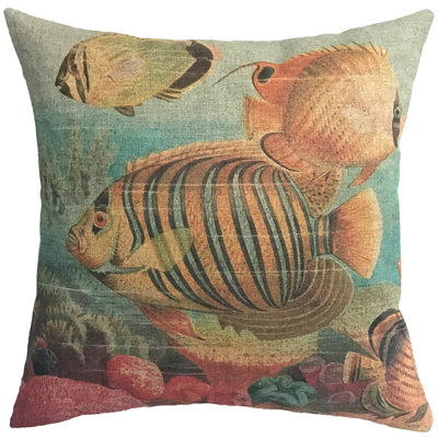  Underwater Fish Square Pillow Cover and Insert