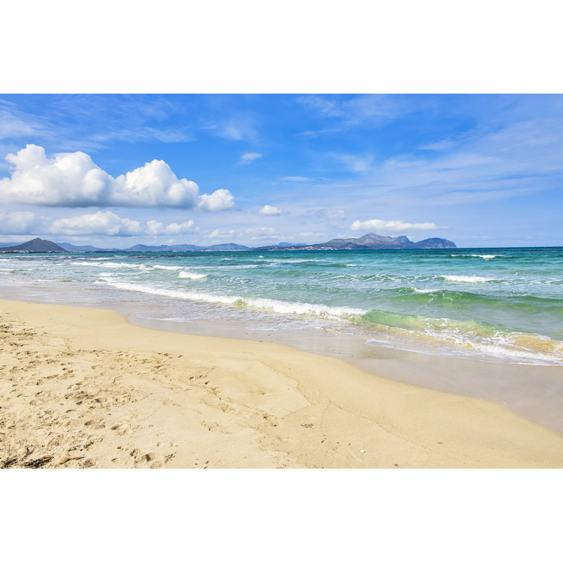 Plage, plage de Muro - photographie sur toile tendue, H 12 po x l 18 po