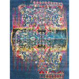 Hand Knotted Area Rug in Blue/Red/Yellow