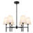 6 - Light Dimmable Classic / Traditional Chandelier with Fabric Shades-1751067663