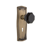 Prairie Plate with Decorative Keyhole and Waldorf Black Door Knob