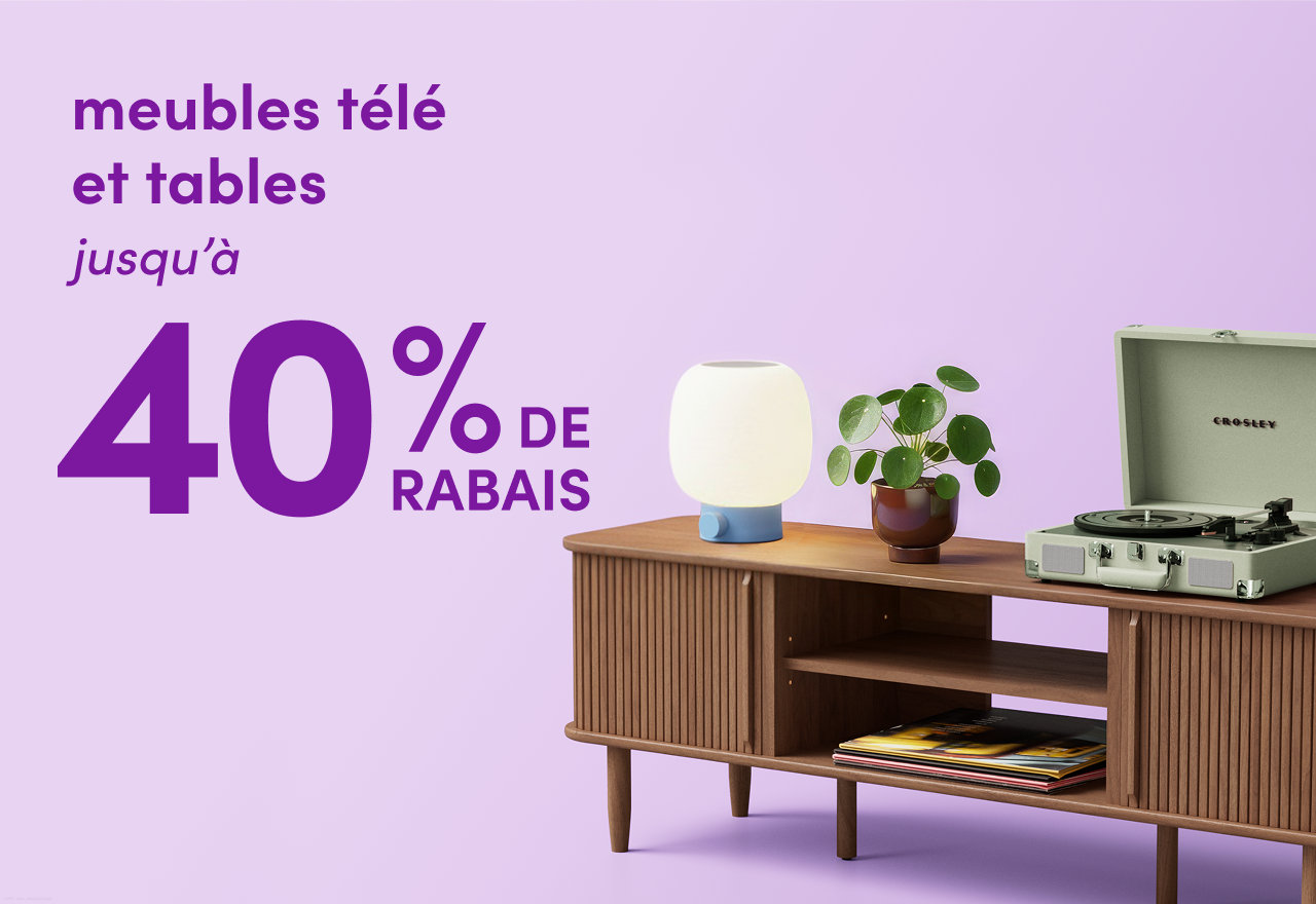 meubles télé et tables en solde