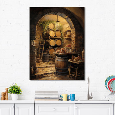 French Wine Cellar I - Wine Canvas Art Champagne Wall Art Print