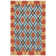 Tapis intérieur / extérieur bleu / rouge crocheté à la main Bowden