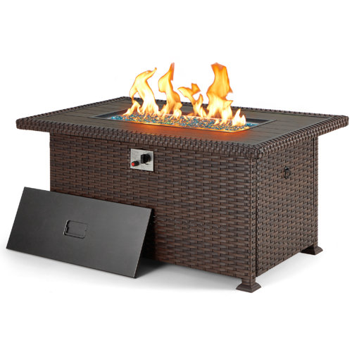 Red Barrel Studio® Alumium Propane Outdoor Fire Pit Table & Reviews ...