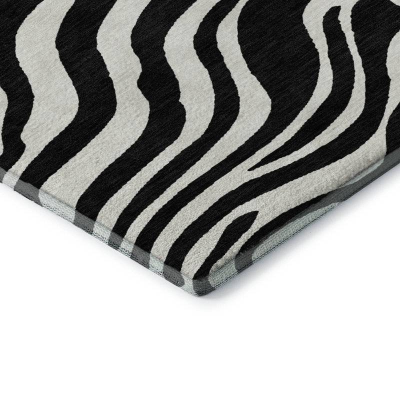 Premium Machine Washable Goulven AMF1042 Animal Print Rug, Rectangle 2'6" x 3'10"