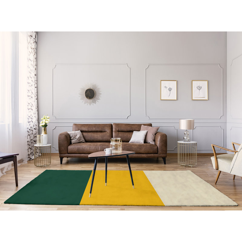 Vert forêt tissé à plat, Rectangle 8 pi x 10 pi
