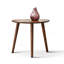 (SINGLE) Table basse de table centrale 100% bois de chêne massif avec plateau en bois naturel en forme de galets et table basse Largeur 50 x profondeur 44,5 x hauteur 65 cm Facile à assembler-1023963381