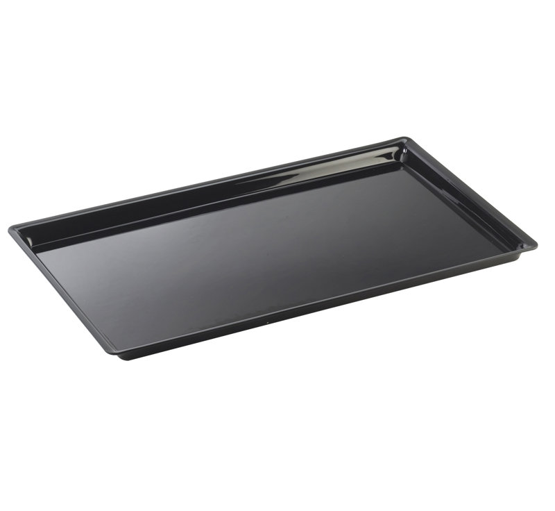 Plateau de boulangerie peu profond, Noir, H 1 po x l 18 po x P 13 po