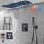 Ensemble de robinet de douche thermostatique luxueux noir mat
