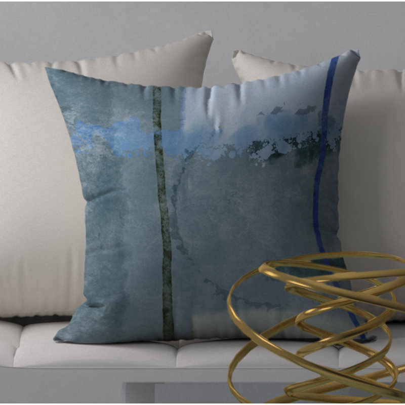 K.O. Abstract Reversible Throw Pillow, 24" x 24"