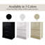 Commode 4 tiroirs en noir-499740421