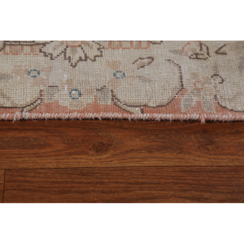 Tapis floral Kerman en laine noué à la main 10 x 13