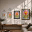 Blooming Geometry Botanical - Framed Print-1153728731-1153728733