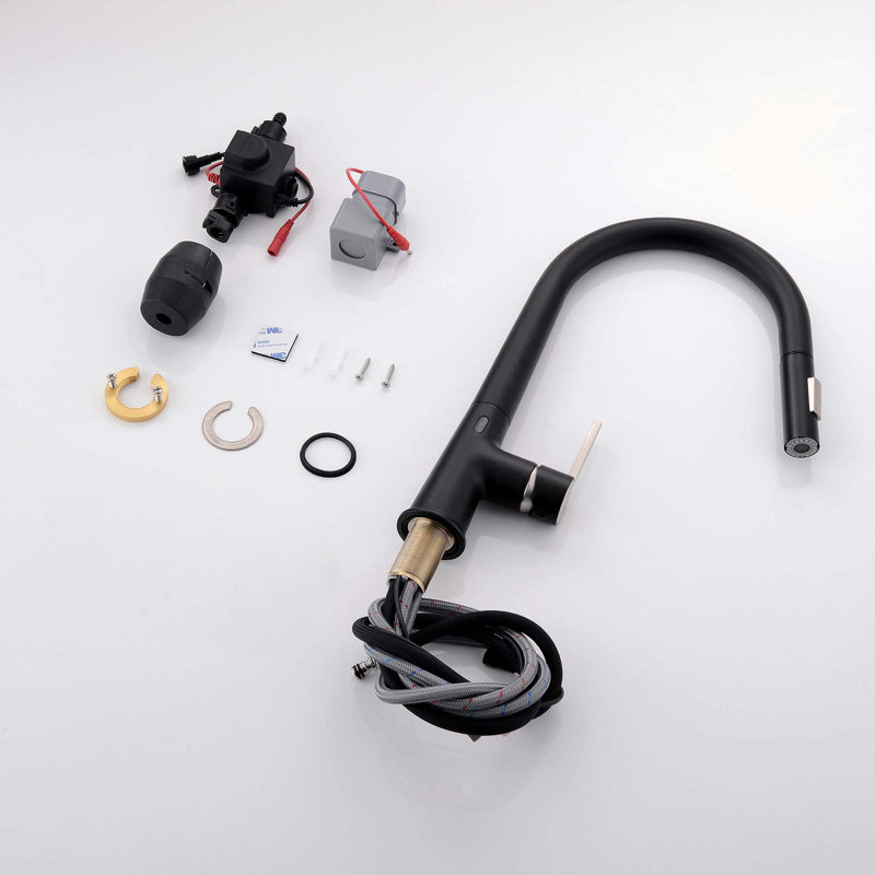 HOOSENG Pull Down Touchless Kitchen Faucet, Matte Black