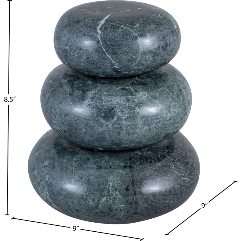 Pumpkin Marble Decorative Object, Green