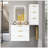 Modern Wall Mounted Floating Vanity Ceramic Basin Side Cabinet