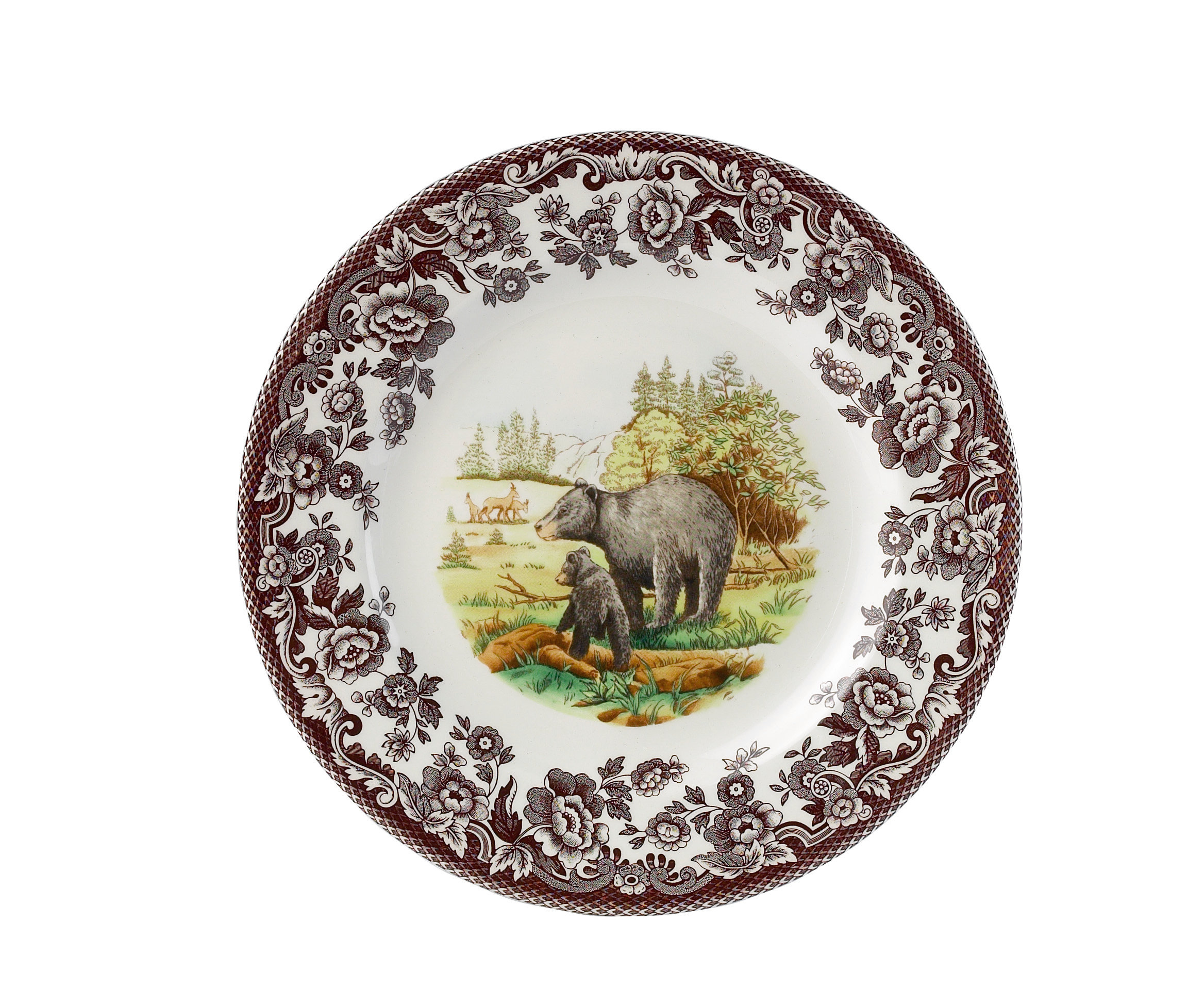 Spode Woodland Salad Plate 8" Black Bear