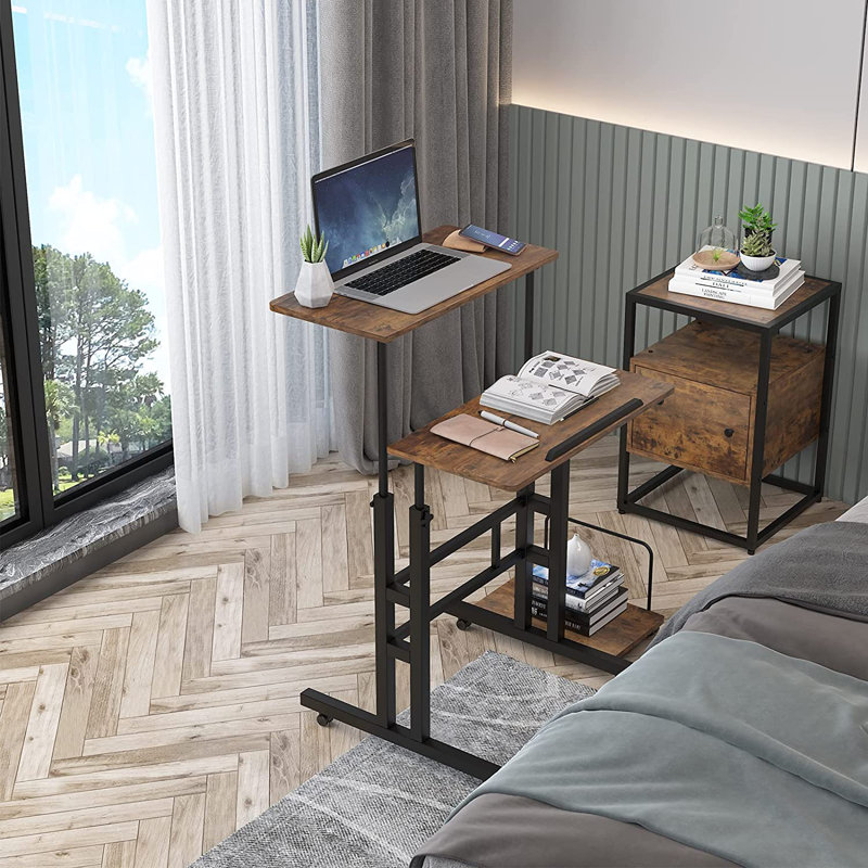 Adjustable Height Steel Computer Desk