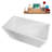 51" Streamline Soaking Freestanding Tub and Tray With Internal Drain-101687104