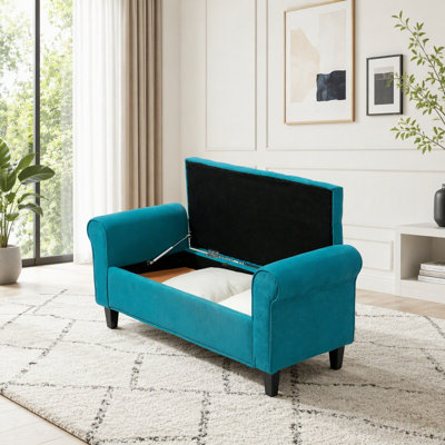 Chaise d'appoint élégante, repose-pieds multifonctionnel, banc de rangement avec siège relevable