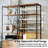 71.6 Inch High Bookshelf 5 Shelves Industrial Bookcase with File Cabinet Drawers-109708649