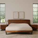 Gelen Solid Wood Low Profile Platform Bed