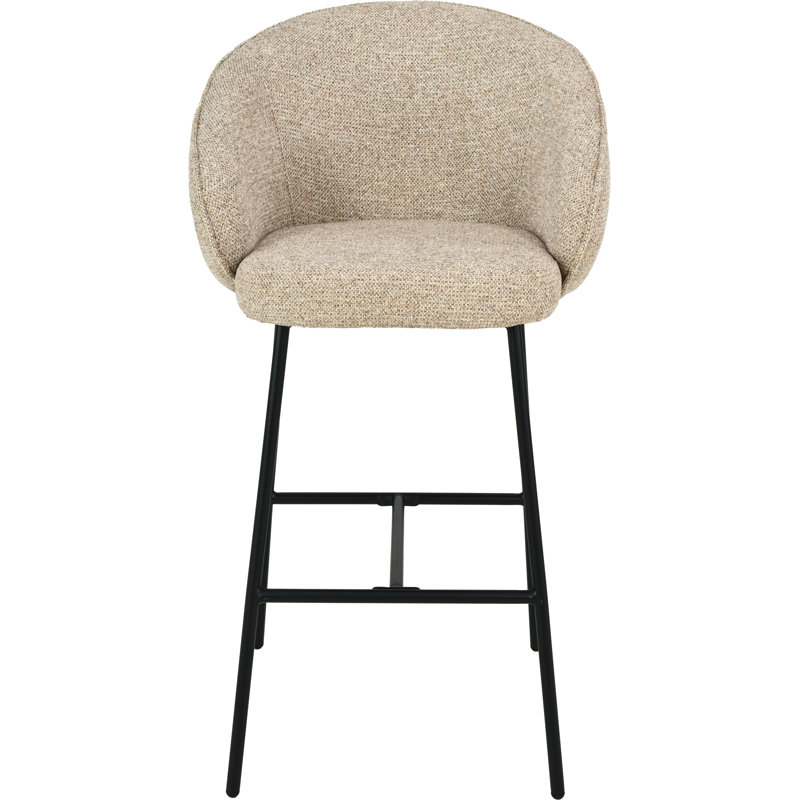 Kelsby Upholstered Counter Stool with Metal Frame