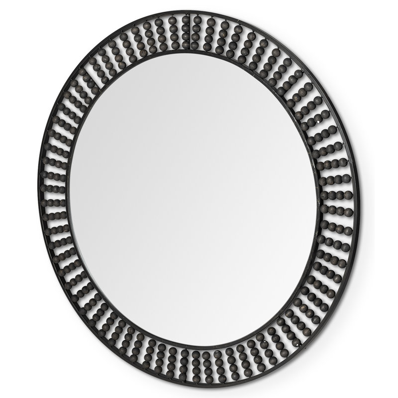 Miroir décoratif moderne et contemporain Jeanie, Noir