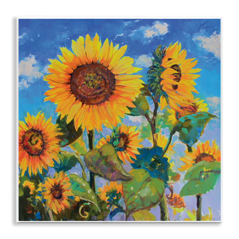Art mural, tournesols perdus par Catherine Elliot