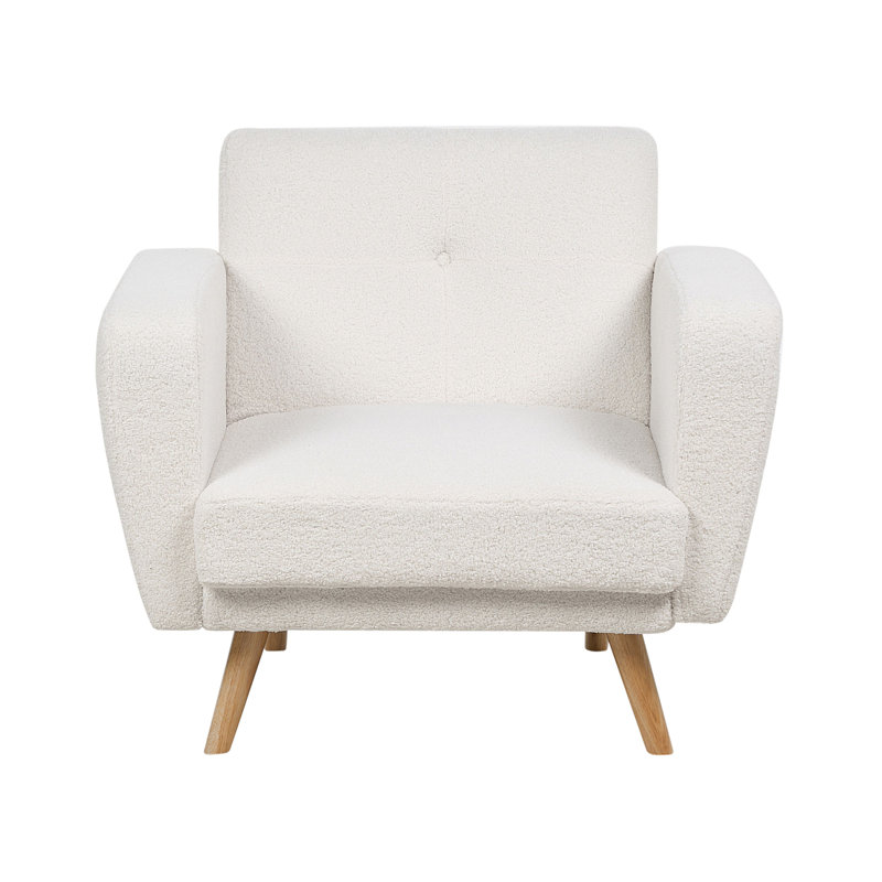 FLORLI Upholstered Accent Chair, White