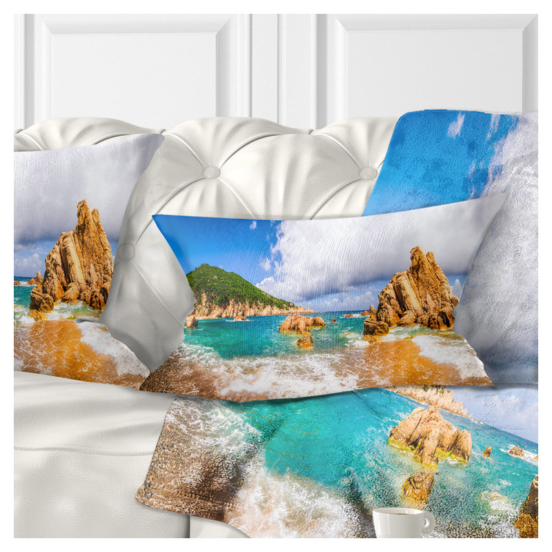 Scenic Costa Paradiso - Beaches Printed Throw Pillow