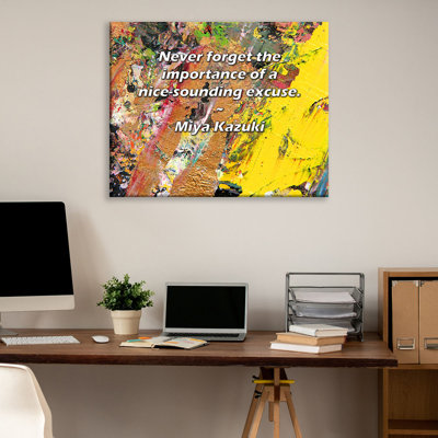 Ivy Bronx Gallery Wrapped Canvas By Miya Kazuki: "Never forget the importance of a nice-sounding