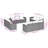  12 Piece Patio Sofa Set With Cushions Gray Poly Rattan-432499255-432499240