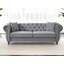 Canapé de 87 po en tissu d'ameublement Chesterfield ‌velvet-1940098896