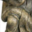 Statues de jardin | Statue de Bouddha méditant 16.1 "pour patio intérieur / extérieur | Brun clair | Ciment béton