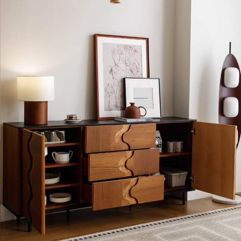 Buffet ligne rétro, Marron clair