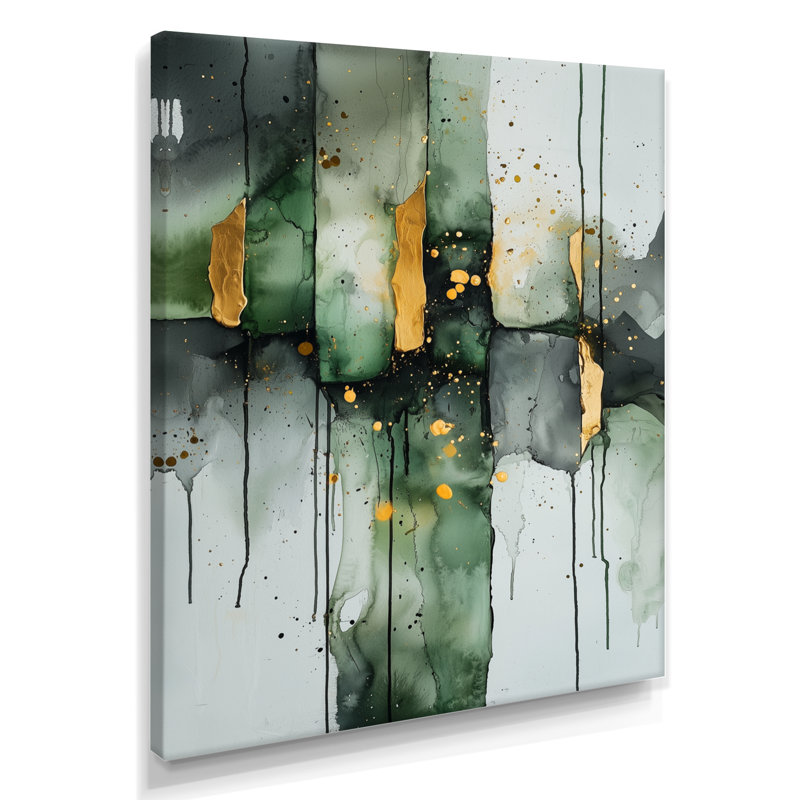 Gertz - Art mural abstrait sur toile, Toile tendue, Ne s’applique pas, H 20 po x l 12 po
