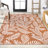 Carnearney Nevis Palm Frond Orange/Cream Indoor/Outdoor Rug-70302679