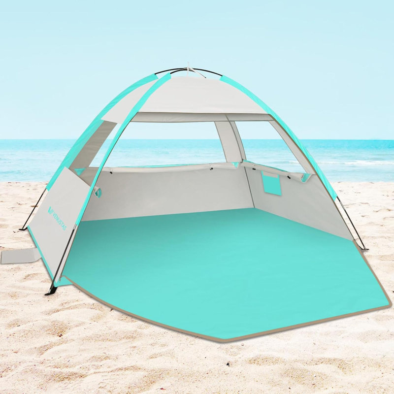 Tente de plage abri de soleil pour personne Protection contre les rayons UV, Sarcelle